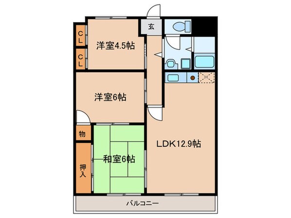 セブンスズキⅢの物件間取画像